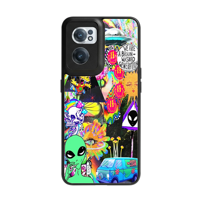 Alien Escape back phone cover | glass case for oneplus nord ce 2