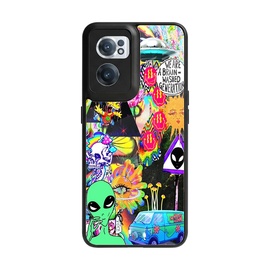 Alien Escape back phone cover | glass case for oneplus nord ce 2