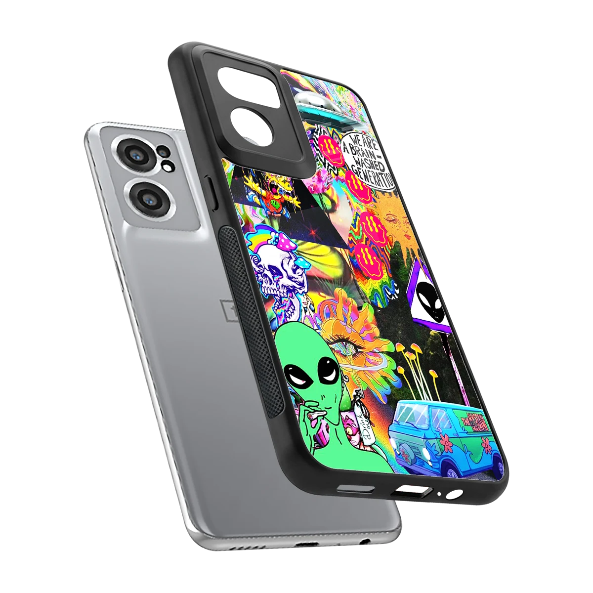 Alien Escape sleek oneplus nord ce 2 cover with tempered glass back and TPU edges