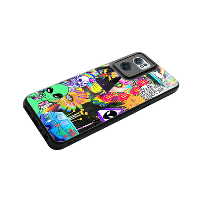 Alien Escape stylish phone case for oneplus nord ce 2 | glossy glass and slim fit