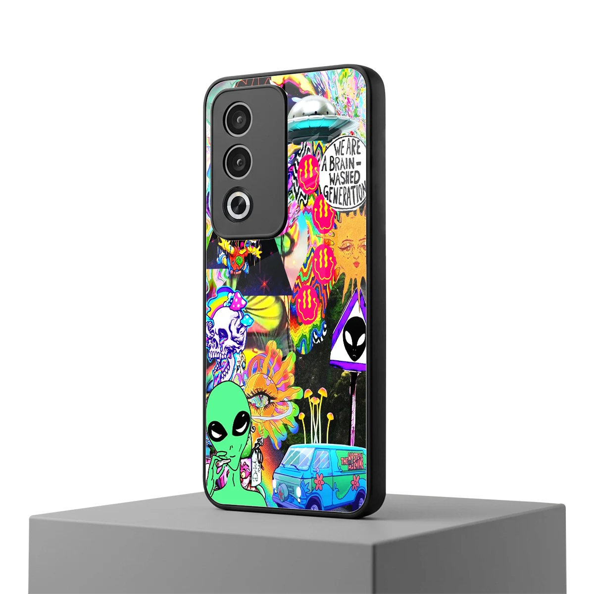 Alien Escape oppo a3 pro mobile cover | shockproof glass phone case
