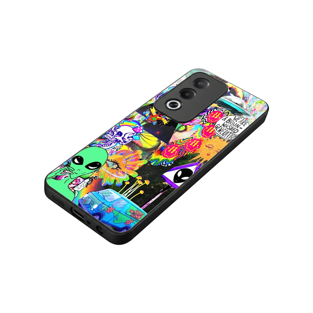 Alien Escape stylish phone case for oppo a3 pro | glossy glass and slim fit