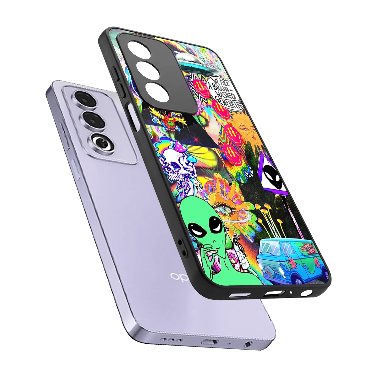Alien Escape sleek oppo a3 pro cover with tempered glass back and TPU edges