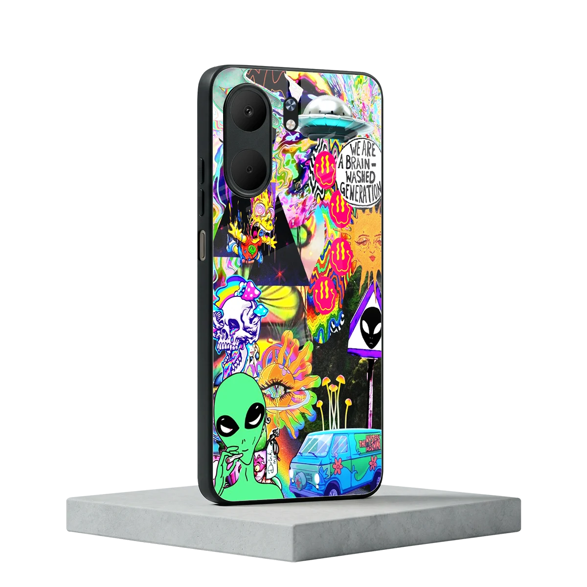 Alien Escape oppo a5x 5g mobile cover | shockproof glass phone case