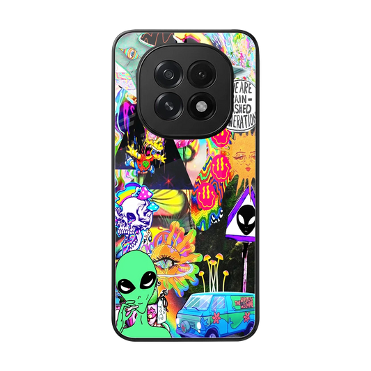 Alien Escape back phone cover | glass case for oppo f29 5g