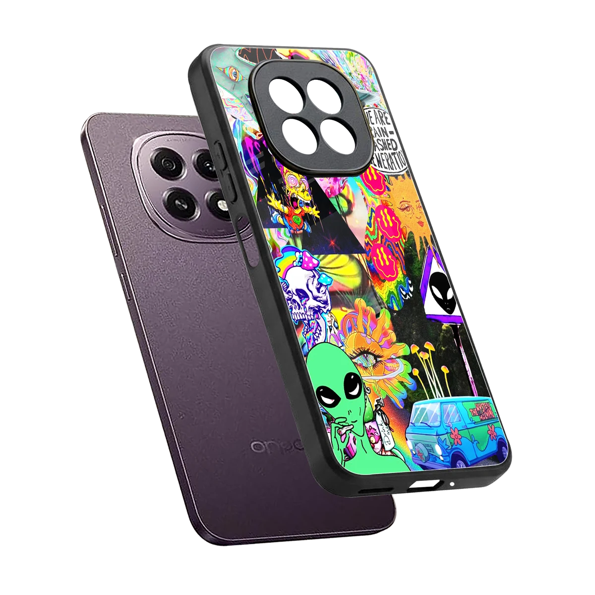 Alien Escape sleek oppo f29 5g cover with tempered glass back and TPU edges