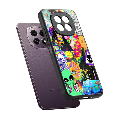 Alien Escape sleek oppo f29 5g cover with tempered glass back and TPU edges