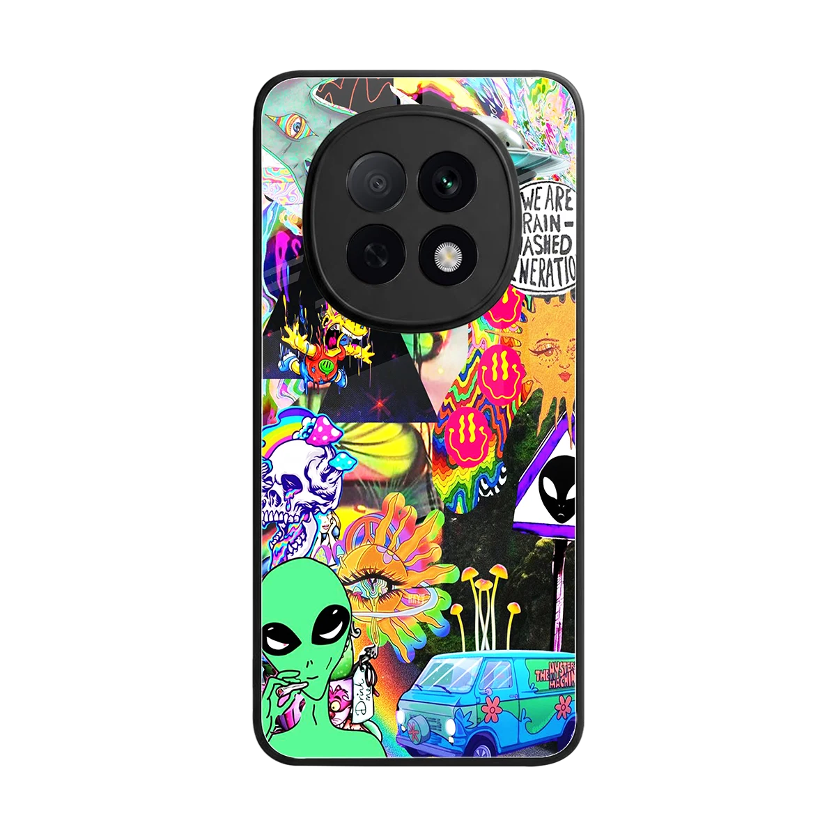 Alien Escape back phone cover | glass case for oppo f29 pro 5g
