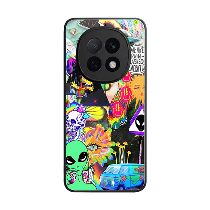 Alien Escape back phone cover | glass case for oppo f29 pro 5g