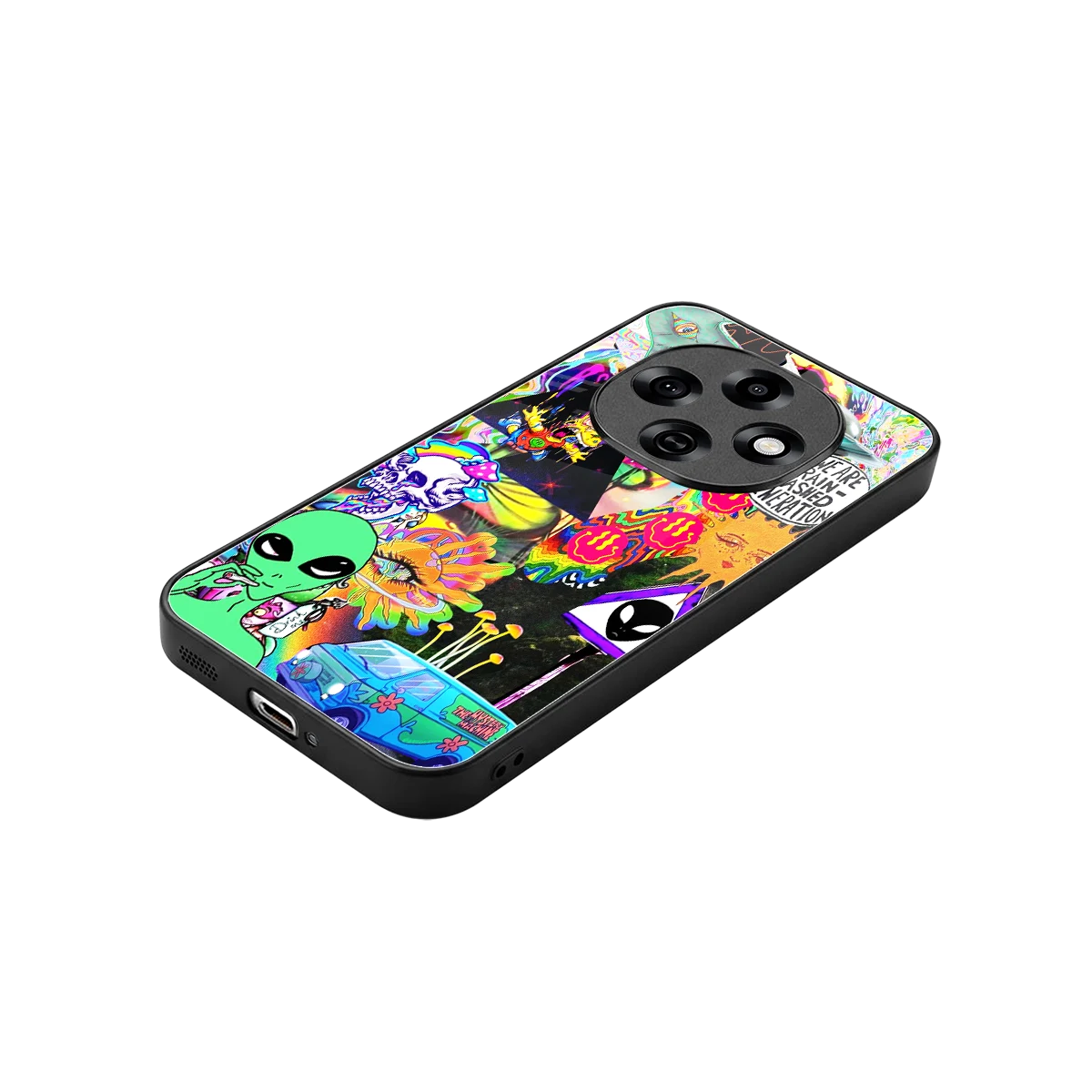 Alien Escape stylish phone case for oppo f31 pro 5g | glossy glass and slim fit