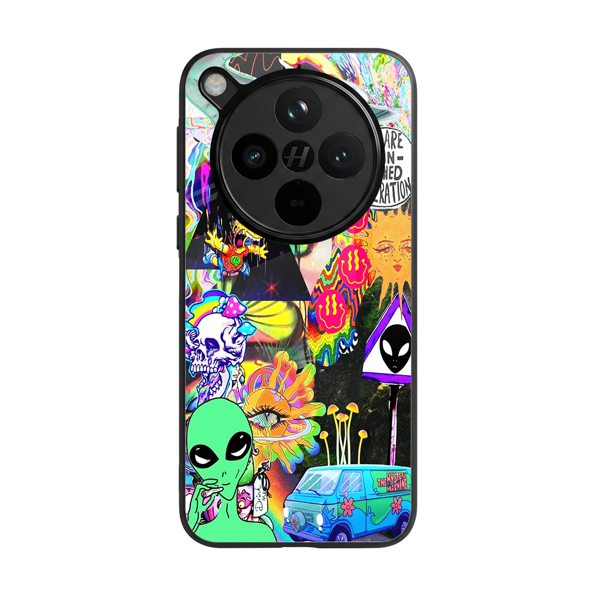 Alien Escape back phone cover | glass case for oppo find x8