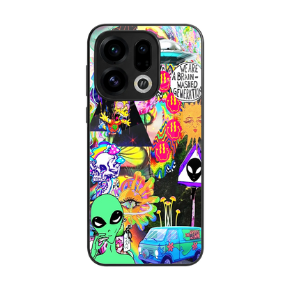 Alien Escape back phone cover | glass case for oppo find x9