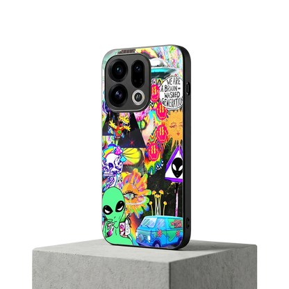 Alien Escape oppo find x9 mobile cover | shockproof glass phone case