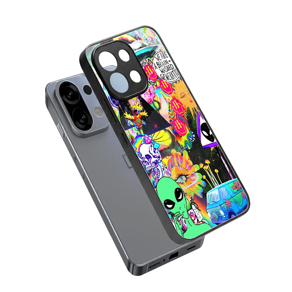 Alien Escape sleek oppo k13 5g cover with tempered glass back and TPU edges