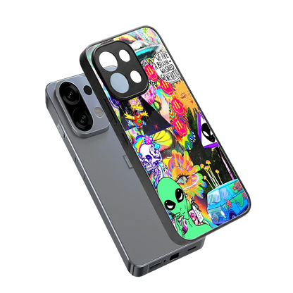 Alien Escape sleek oppo k13 5g cover with tempered glass back and TPU edges