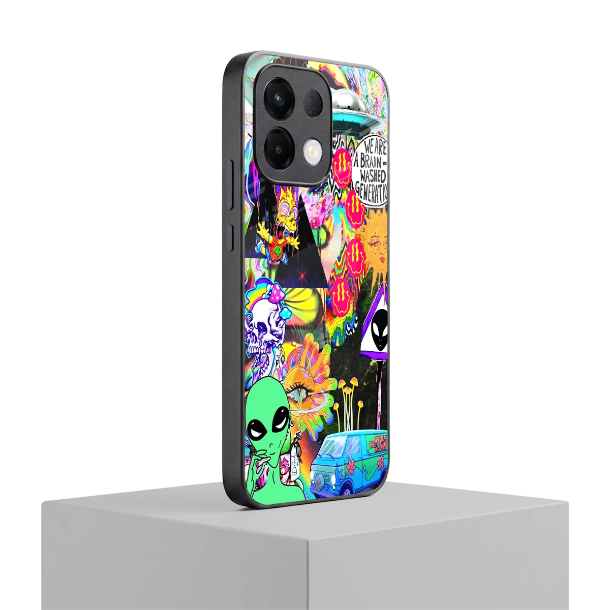 Alien Escape oppo k13 5g mobile cover | shockproof glass phone case