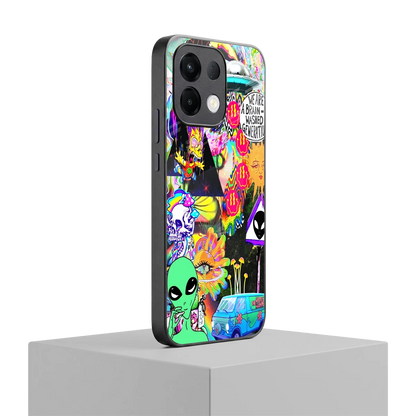 Alien Escape oppo k13 5g mobile cover | shockproof glass phone case