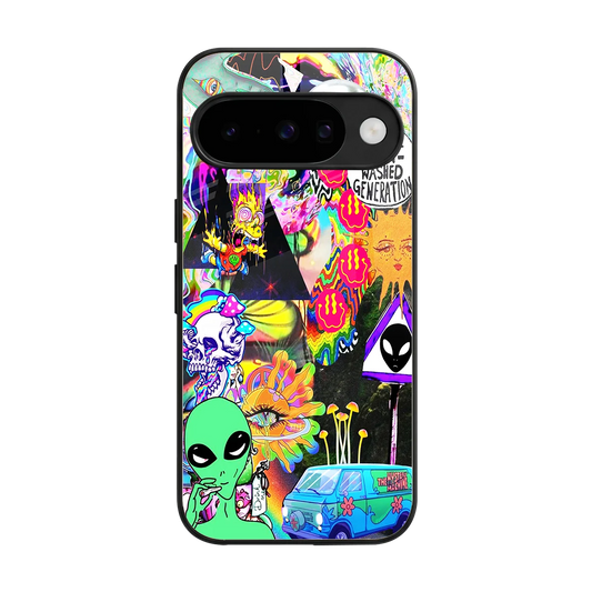 Alien Escape back phone cover | glass case for google pixel 10