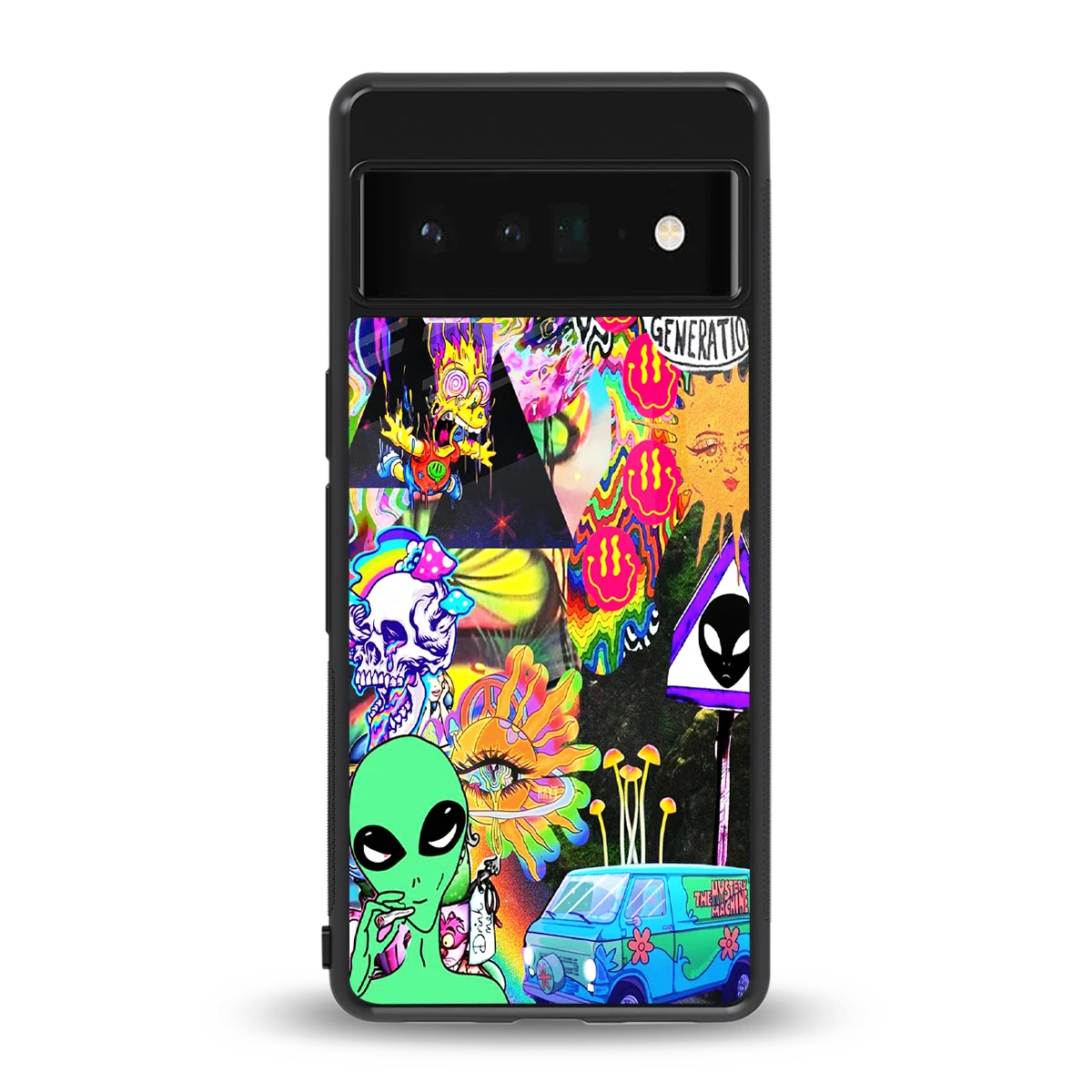 Alien Escape back phone cover | glass case for google pixel 6 pro