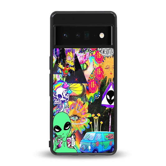 Alien Escape back phone cover | glass case for google pixel 6 pro