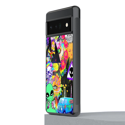 Alien Escape stylish phone case for google pixel 6 pro | glossy glass and slim fit