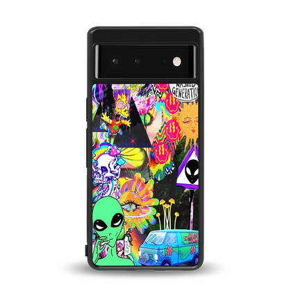 Alien Escape back phone cover | glass case for google pixel 6