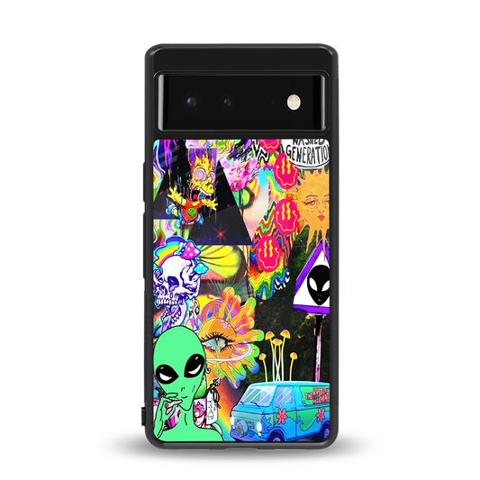 Alien Escape back phone cover | glass case for google pixel 6a