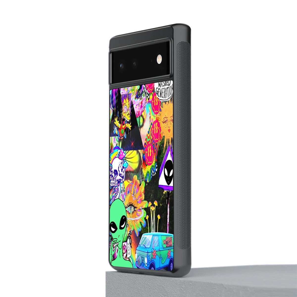 Alien Escape stylish phone case for google pixel 6a | glossy glass and slim fit