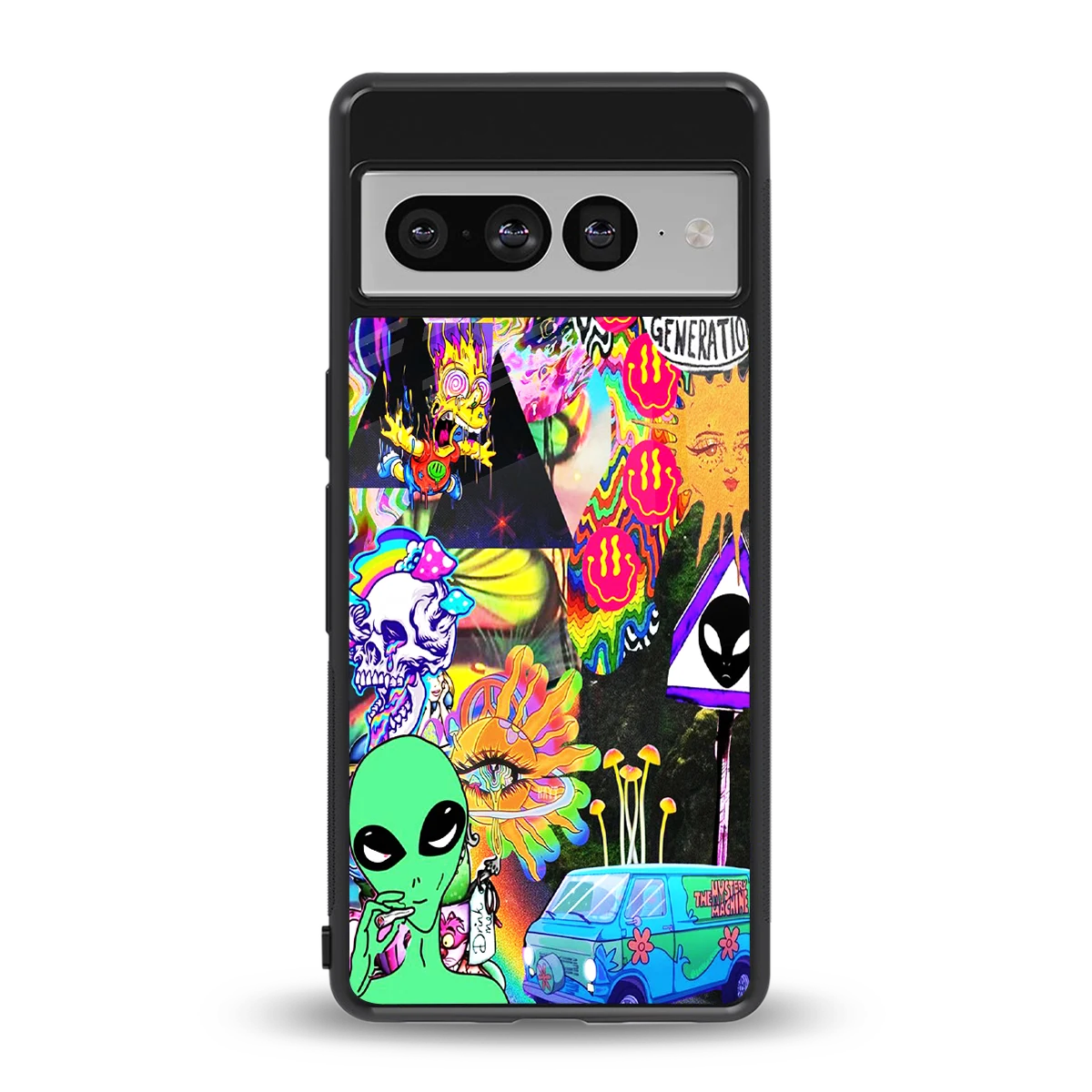 Alien Escape back phone cover | glass case for google pixel 7 pro