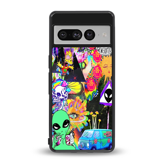 Alien Escape back phone cover | glass case for google pixel 7 pro
