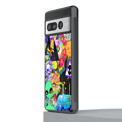 Alien Escape stylish phone case for google pixel 7 pro | glossy glass and slim fit