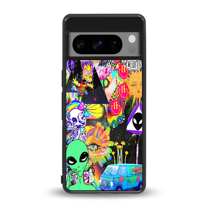 Alien Escape back phone cover | glass case for google pixel 8 pro