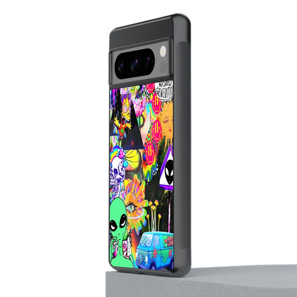 Alien Escape stylish phone case for google pixel 8 pro | glossy glass and slim fit