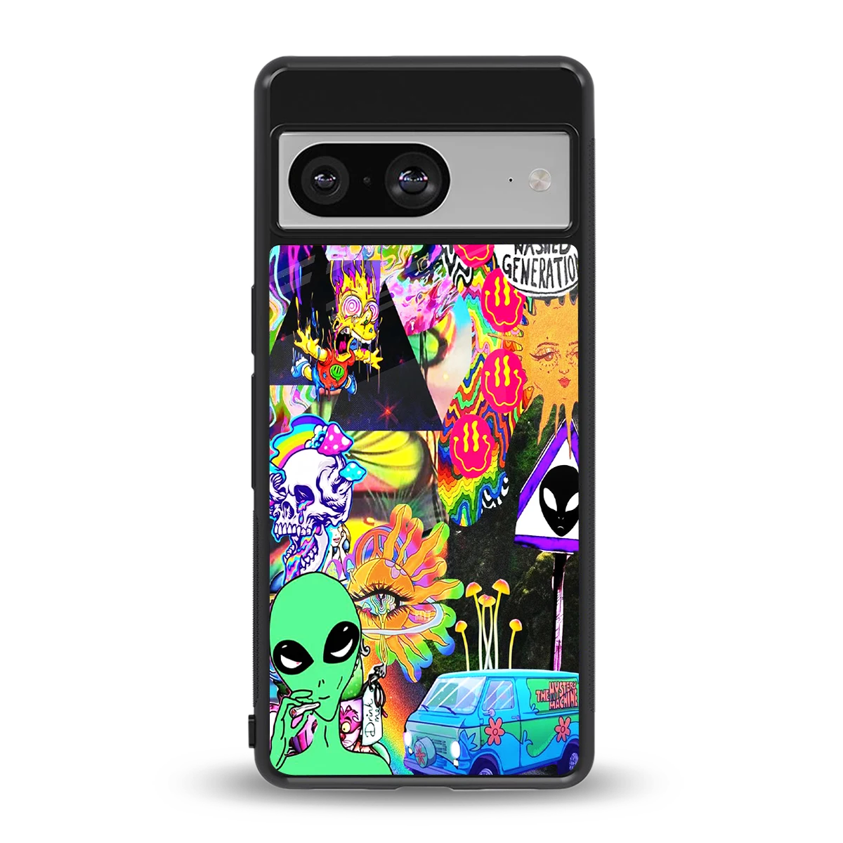 Alien Escape back phone cover | glass case for google pixel 8