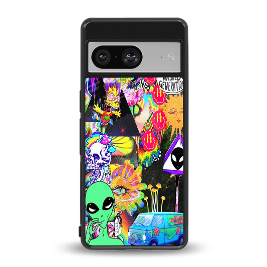Alien Escape back phone cover | glass case for google pixel 8