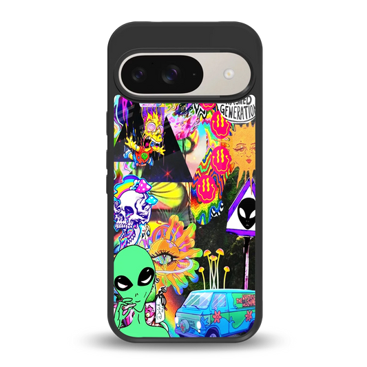 Alien Escape back phone cover | glass case for google pixel 9