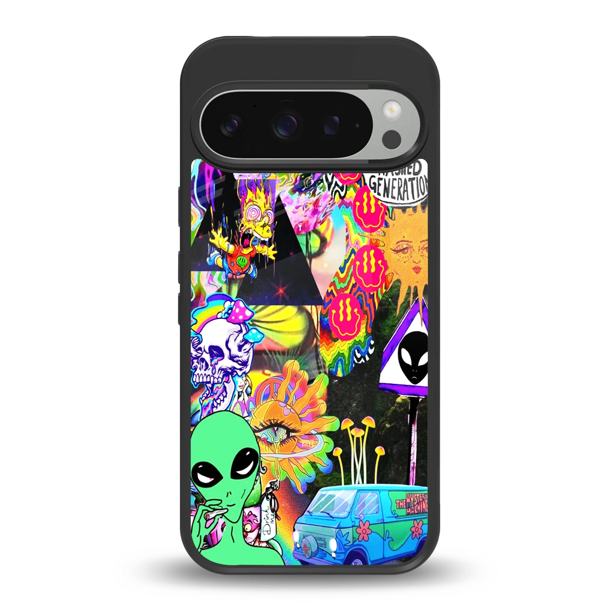 Alien Escape back phone cover | glass case for google pixel 9 pro xl