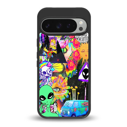 Alien Escape back phone cover | glass case for google pixel 9 pro xl