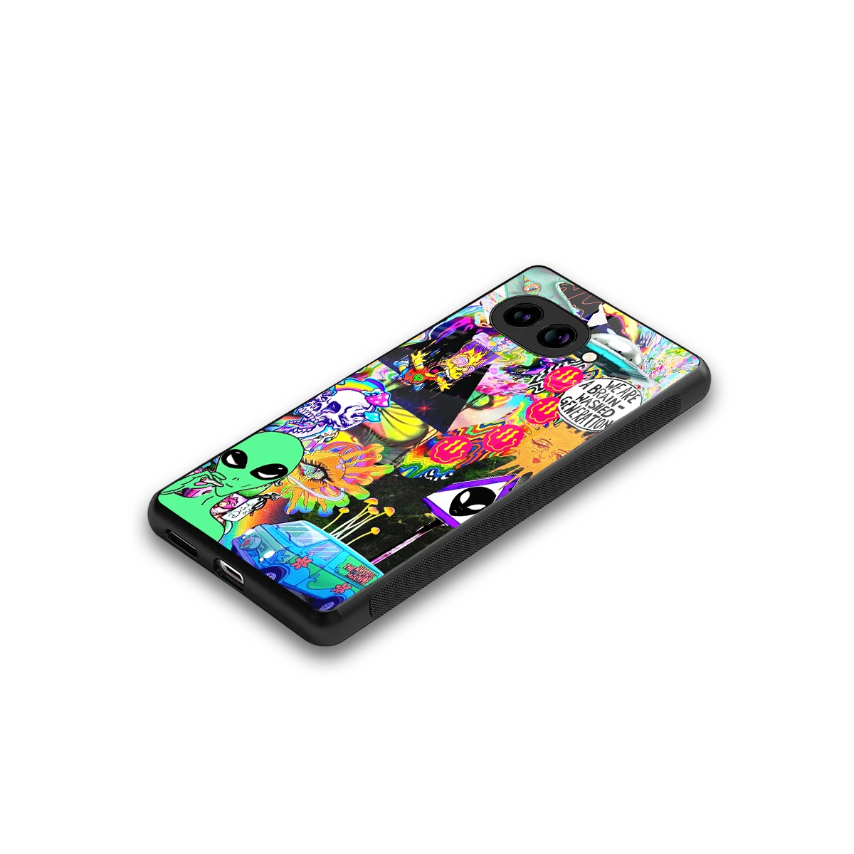 Alien Escape stylish phone case for google pixel 10a | glossy glass and slim fit