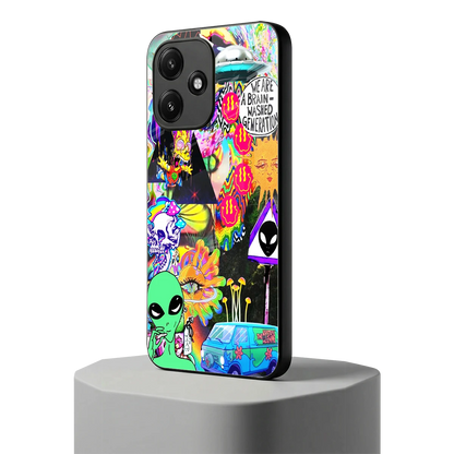 Alien Escape redmi 12 5g mobile cover | shockproof glass phone case