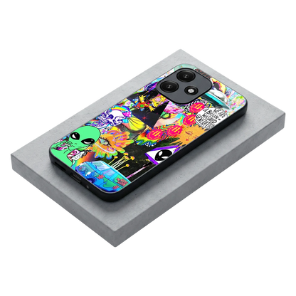 Alien Escape stylish phone case for redmi 12 5g | glossy glass and slim fit