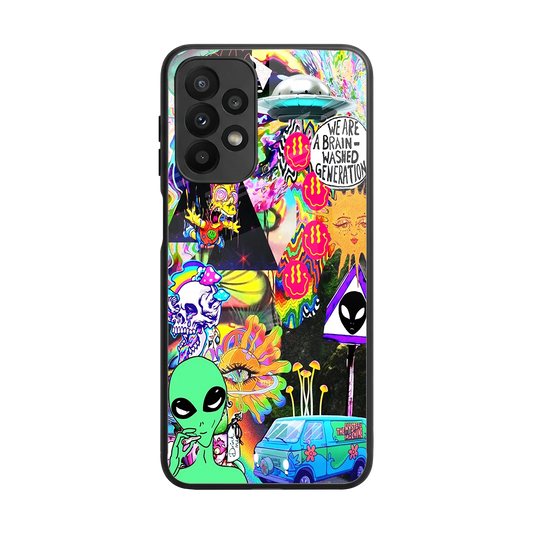 Alien Escape back phone cover | glass case for samsung galaxy a23