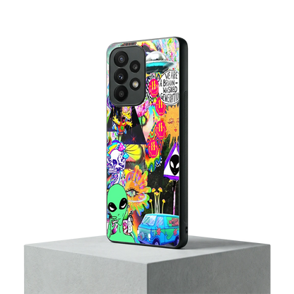 Alien Escape samsung galaxy a23 mobile cover | shockproof glass phone case