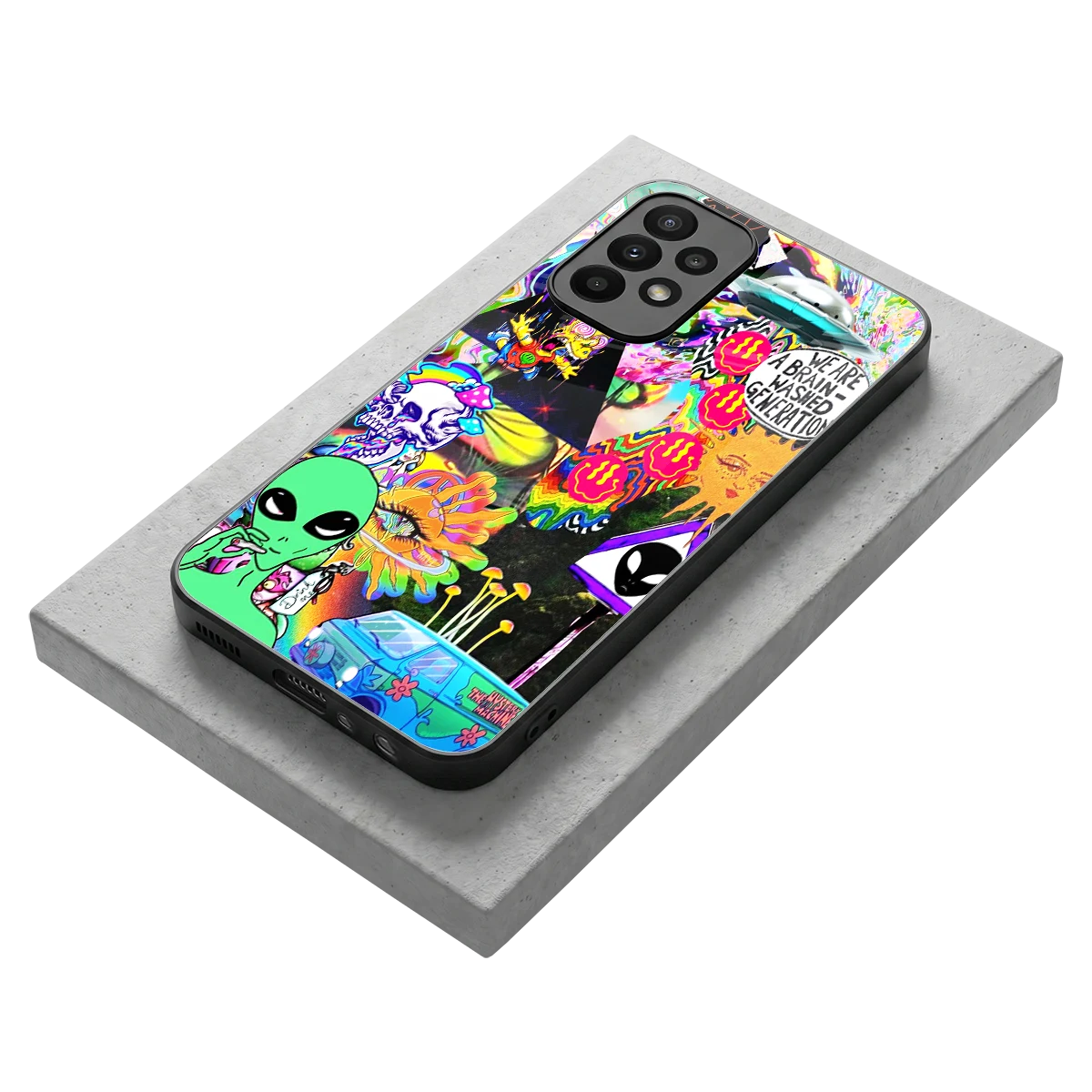 Alien Escape stylish phone case for samsung galaxy a23 | glossy glass and slim fit