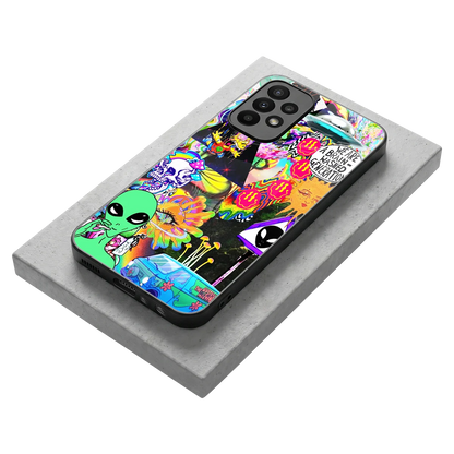 Alien Escape stylish phone case for samsung galaxy a23 | glossy glass and slim fit