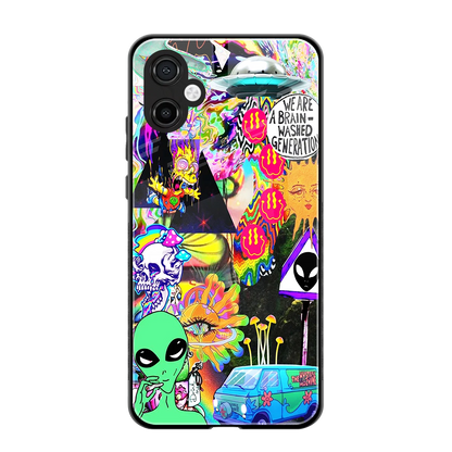 Alien Escape back phone cover | glass case for samsung galaxy a06 5g