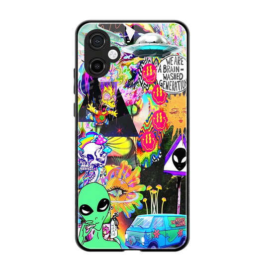 Alien Escape back phone cover | glass case for samsung galaxy a06 5g