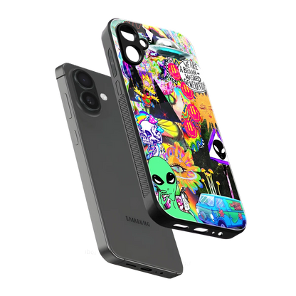 Alien Escape sleek samsung galaxy a06 5g cover with tempered glass back and TPU edges