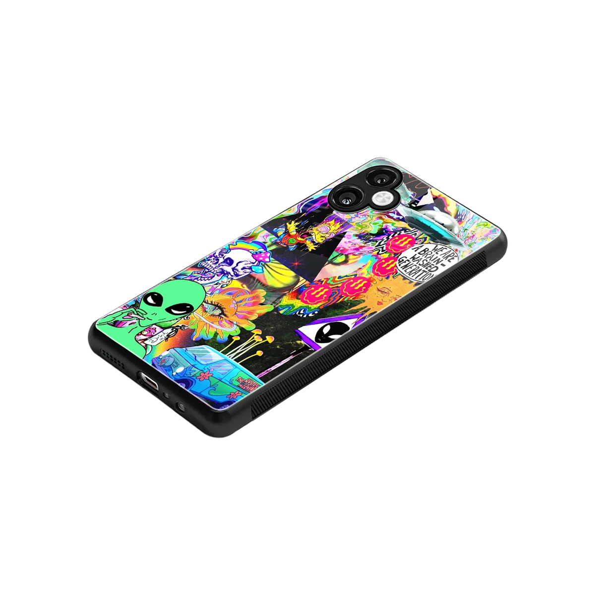 Alien Escape stylish phone case for samsung galaxy a06 5g | glossy glass and slim fit