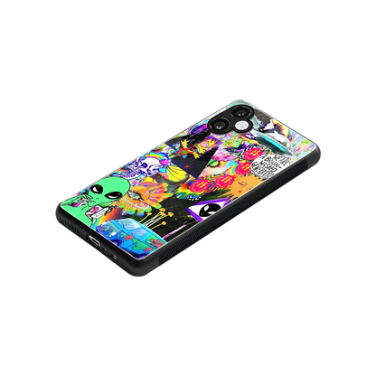 Alien Escape stylish phone case for samsung galaxy a06 5g | glossy glass and slim fit
